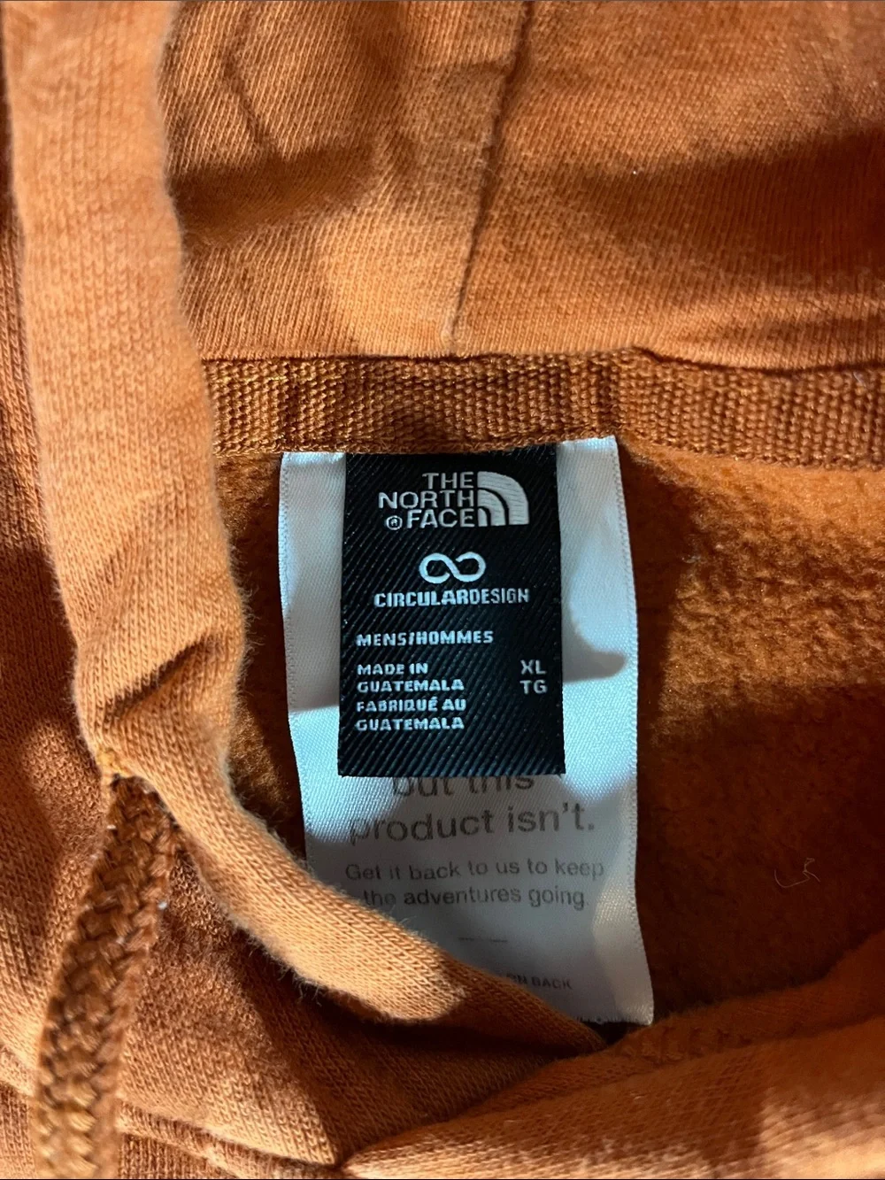 The North Face Men's Hooded Pullover Sweatshirt - Rust